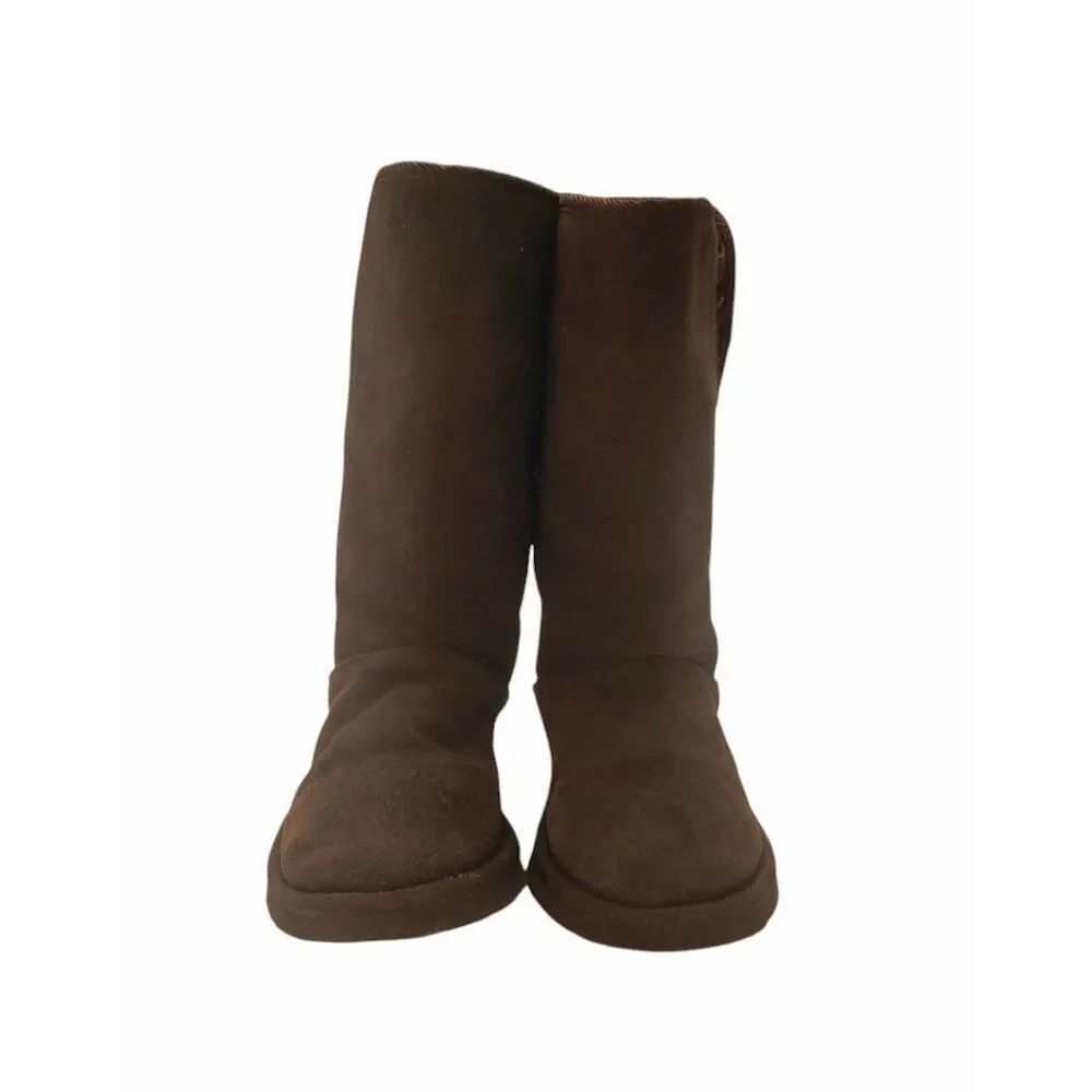 Bandolino Women's Size 6 Chocolate Brown Faux Suede Mid Calf Boot